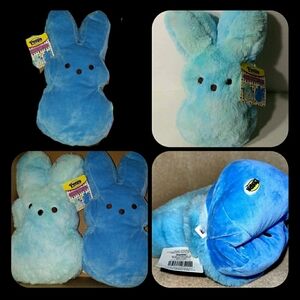 Reversible Peeps Blue Tie-Dye Plush Bunny - Soft Blue Stuffed Animal